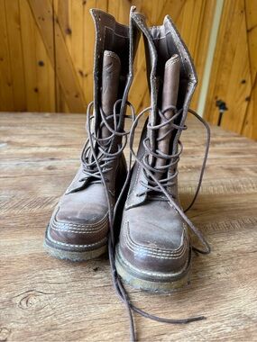 Frye Brown Lace-Up Women's Boots